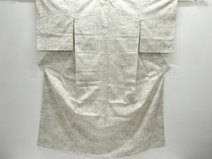 未使用品　家屋風景模様織出し手織り紬着物